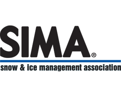 The image displays the logo of the Snow & Ice Management Association (SIMA), featuring bold, uppercase letters and the full association name underneath.
