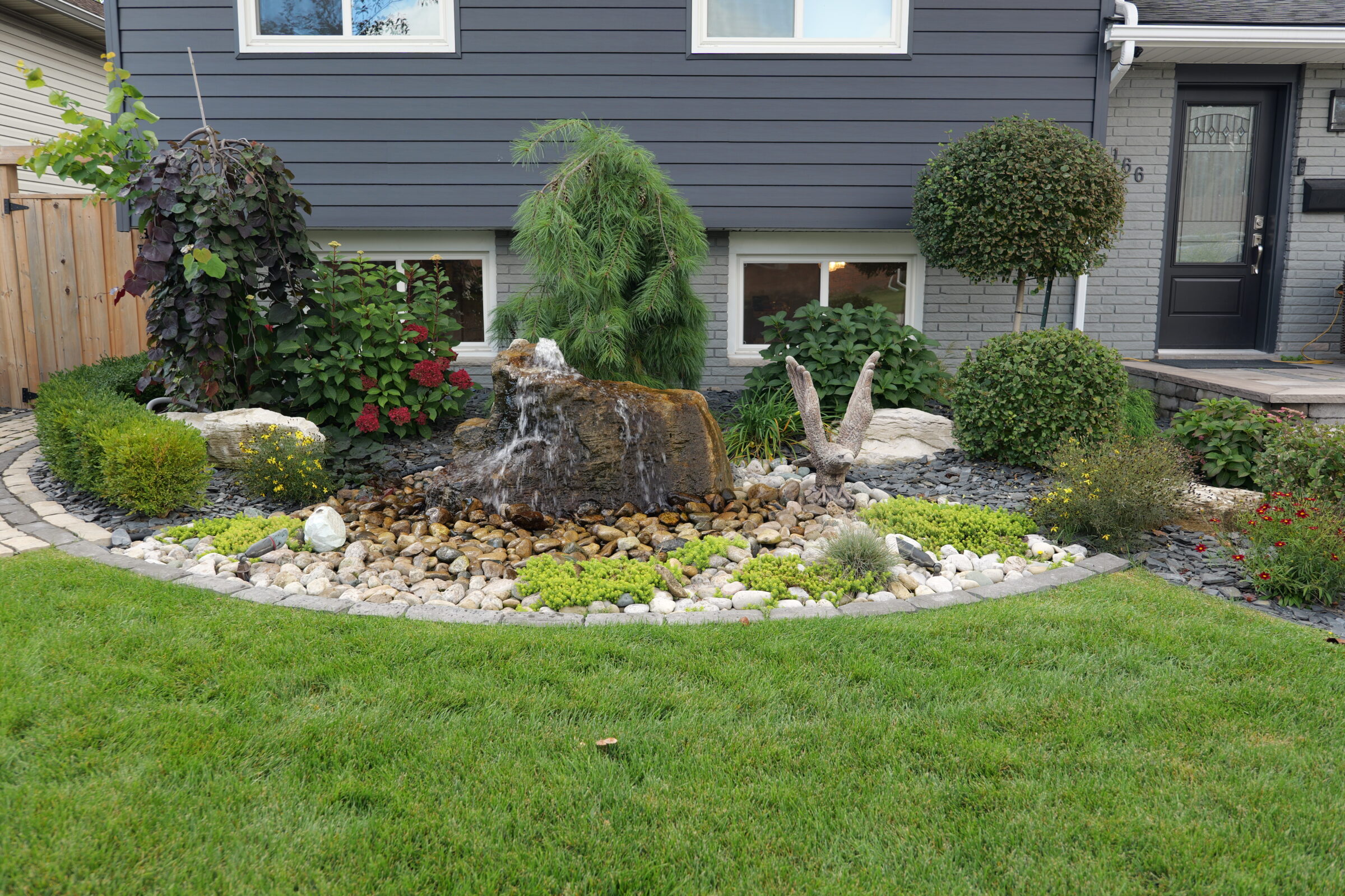 landscaping team preparing for a large installation project in Windsor, Ontario